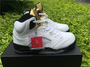 Air Jordan 5 Low Olympic White Gold