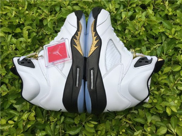 shop Air Jordan 5 Low Olympic White Gold