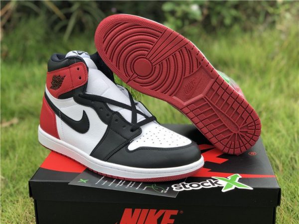 Air Jordan 1 Black Toe White Black-Gym Red sneaker