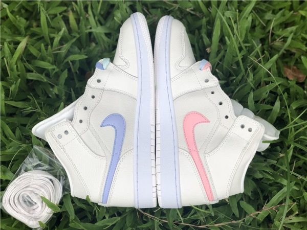 Air Jordan 1 Mid Grey Phantom Cotton-candy for sale