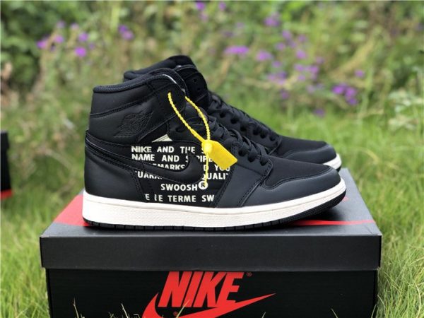 Air Jordan 1 Nike Swoosh Pack in Black