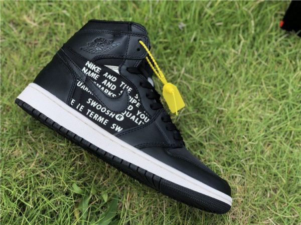 Air Jordan 1 Nike Swoosh Pack in Black for sale