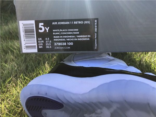 Air Jordan 11 Concord 2018 378037-100 detail