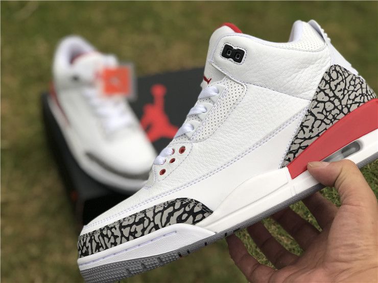 Air Jordan 3 'Katrina' 2018 White/Cement Grey/Black-Fire Red