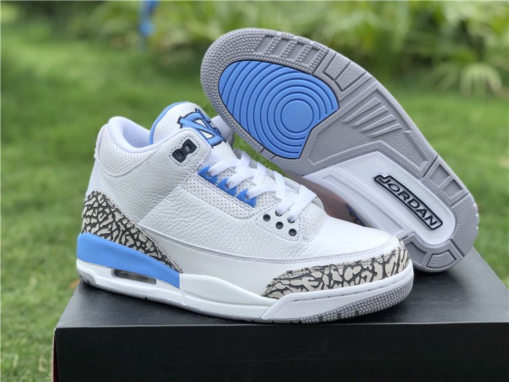 Where to buy: Air Jordan 3 UNC PE White/University Blue Cement for sale