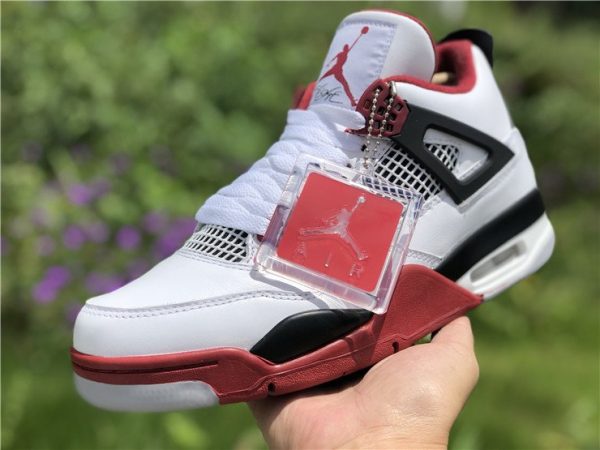 Air Jordan 4 IV Fire Red with Jumpman Logo shoes