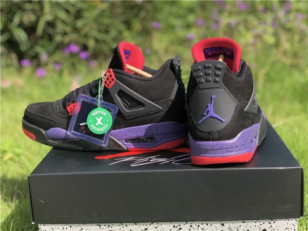 Air Jordan 4 NRG Raptors Black Court Purple heel