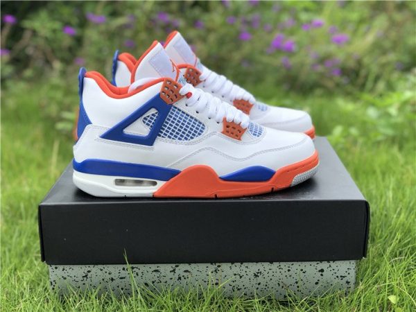 Air Jordan 4 White Game Royal-Orange