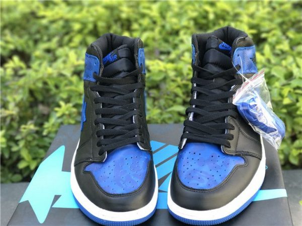 BAPE Air Jordan 1 Royal Blue Black upper