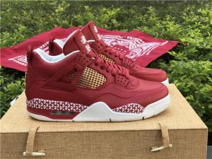 Custom Air Jordan 4 Chinese New Year Red