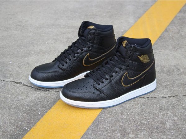 Jordan 1 Retro High City of Flight Black Metallic Gold