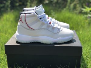 Jordan 11 Platinum Tint Sail-University Red 2018