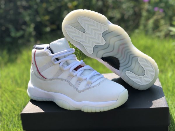 Jordan 11 Platinum Tint Sail-University Red 2018 sale