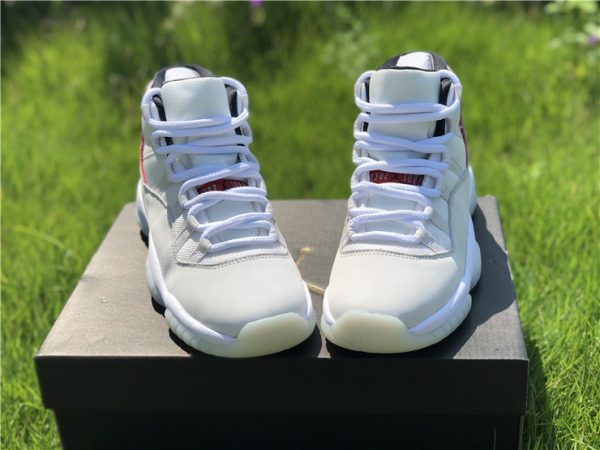 Jordan 11 Platinum Tint Sail-University Red front