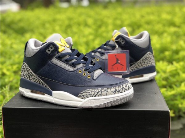 Jordan 3 Michigan Black Yellow PE sale