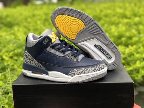 Jordan 3 Michigan Black Yellow PE sneaker