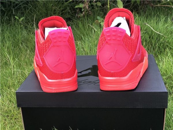 Jordan 4 Flyknit University Red heel