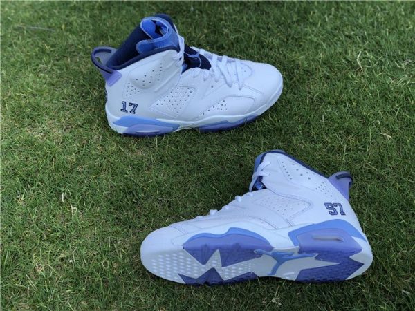 Jordan 6 UNC Championship White University Blue shoes