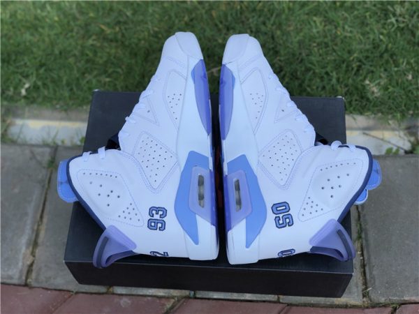 Jordan 6 UNC Championship White University Blue trainer