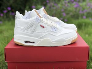 Leevis x Air Jordan 4 White Denim