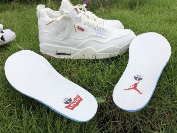 Leevis x Air Jordan 4 White Denim insole