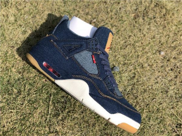 Leewis Jordan 4 Retro Denim Navy AO2571-401 shoes