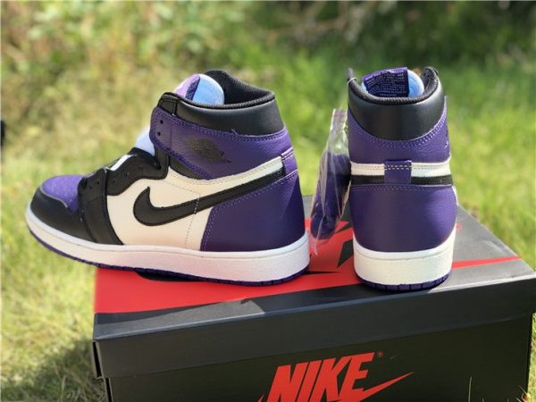 New Air Jordan 1 Court Purple 2018 heel