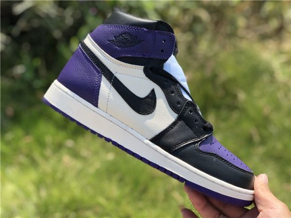 New Air Jordan 1 Court Purple 2018 swoosh