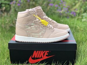 Nike Air Jordan 1 Nike Swoosh Beige