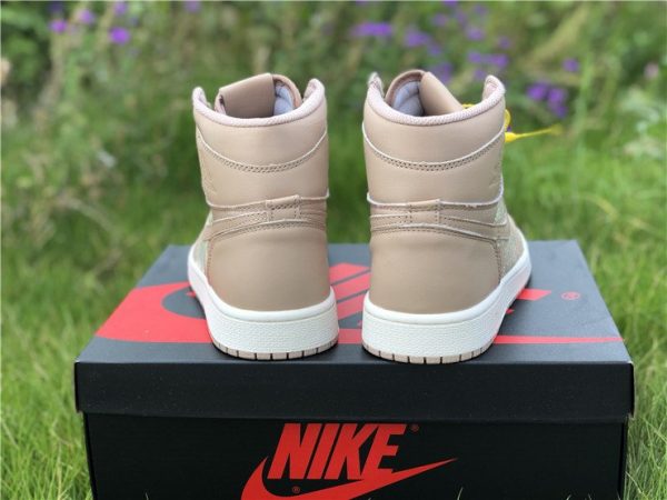 Nike Air Jordan 1 Nike Swoosh Beige heel