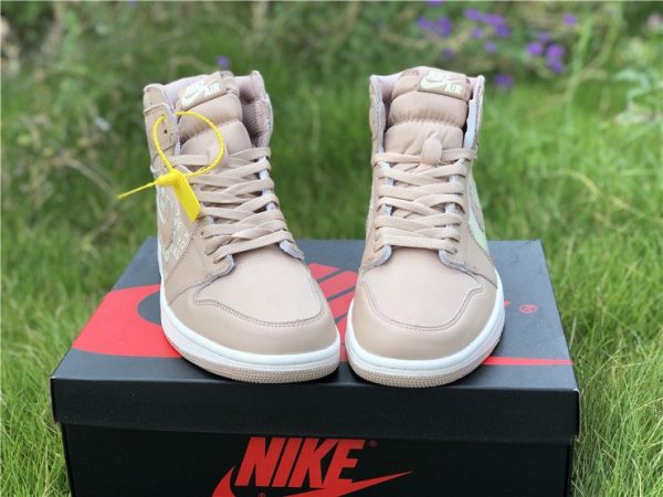 Nike Air Jordan 1 Nike Swoosh Beige tongue