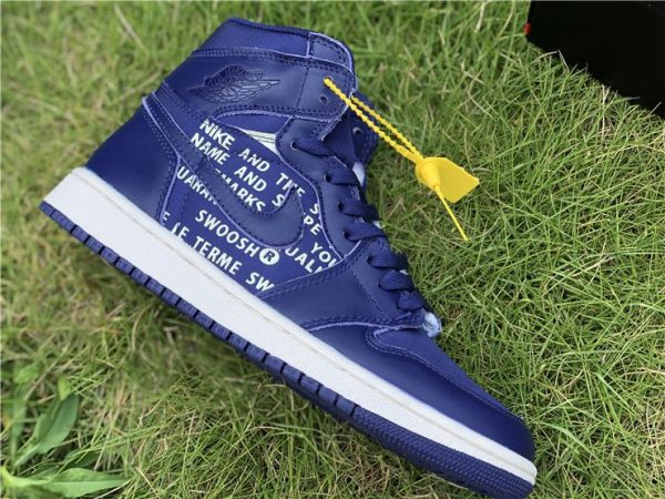 Nike Air Jordan 1 Nike Swoosh Blue panel