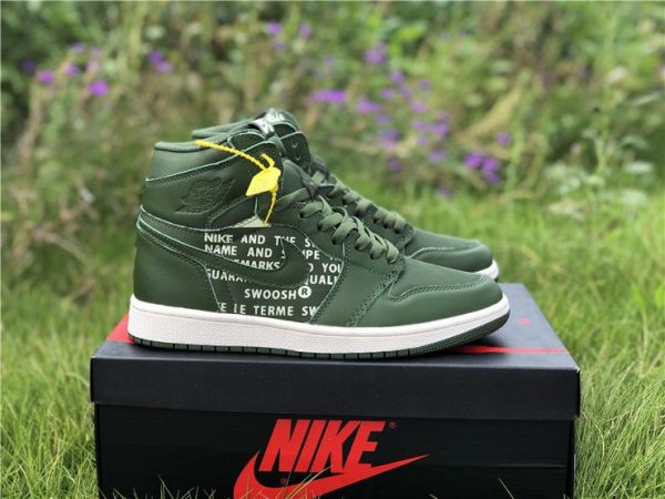 Nike Air Jordan 1 Nike Swoosh Olive