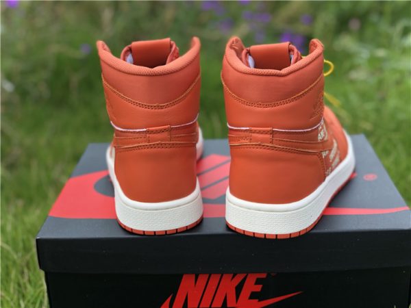 Nike Air Jordan 1 Nike Swoosh Orange heel