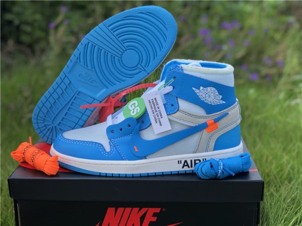 The Ten:Off-White Air Jordan 1 'UNC' University Blue-'Powder Blue'