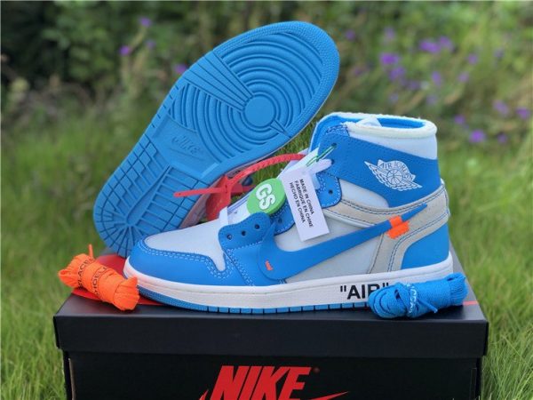 Off-White Air Jordan 1 UNC University Blue shoes