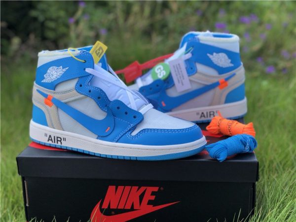 Off-White Air Jordan 1 UNC University Blue trainer