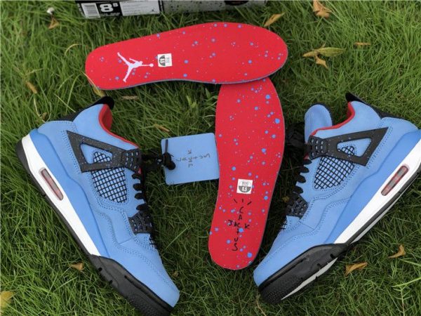 University Blue Air Jordan 4 Houston Oilers for sale