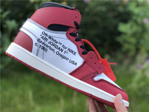 Virgil Abloh Nike Air Jordan 1 Chicago off whtie words