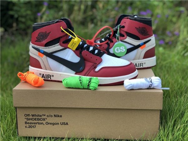 Virgil Abloh Nike Air Jordan 1 Off-White Chicago laces