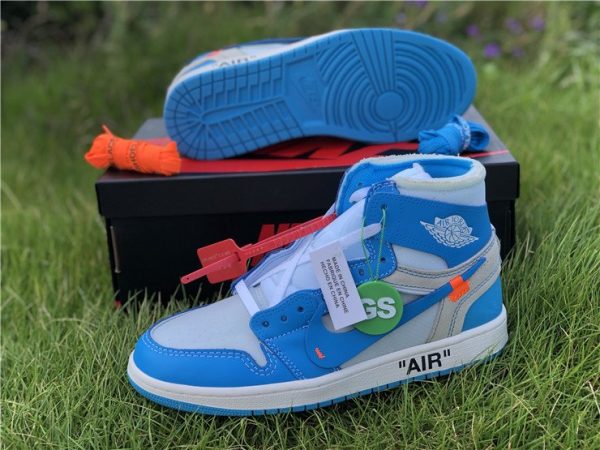 shop Off-White Air Jordan 1 UNC University Blue