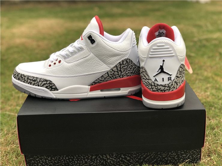 Air Jordan 3 'Katrina' 2018 White/Cement Grey/Black-Fire Red