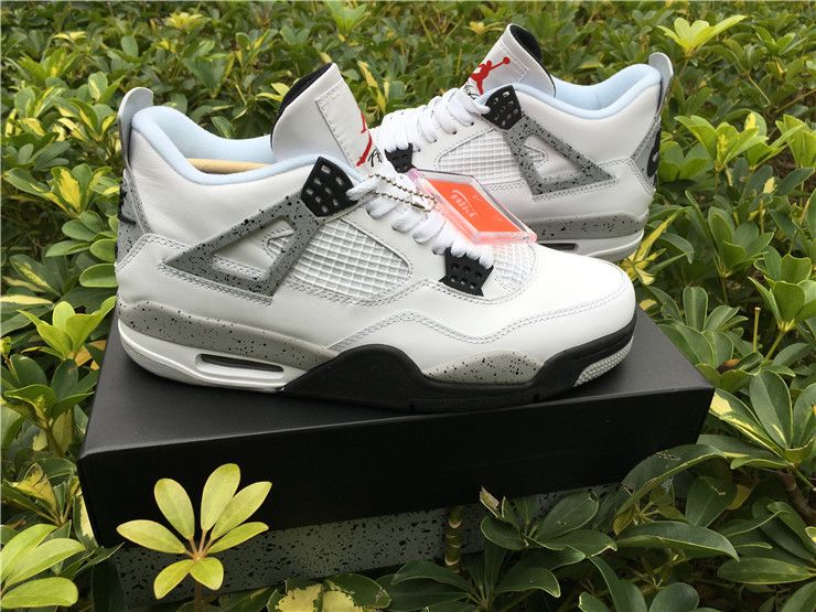 Mens Air Jordan IV 4 Retro OG 'White Cement Grey' 2016 Release