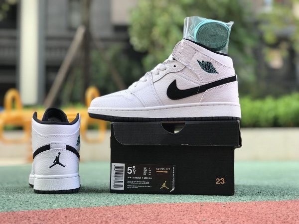 Air Jordan 1 Mid BG Hyper Jade White Sneaker