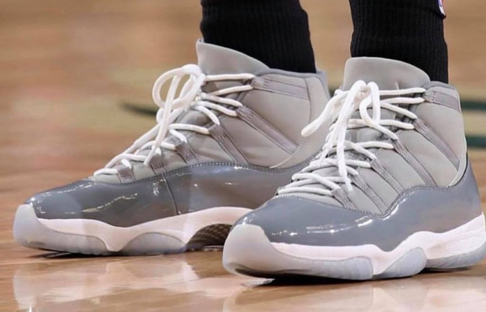 Air Jordan 11 High Cool Grey on feet