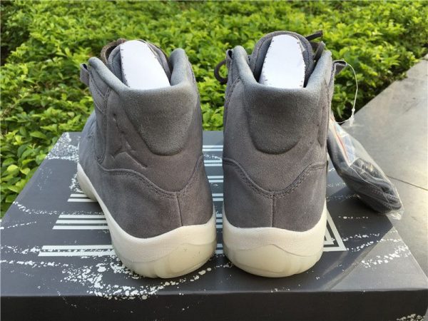 Air Jordan 11 Retro Prem grey Suede back look