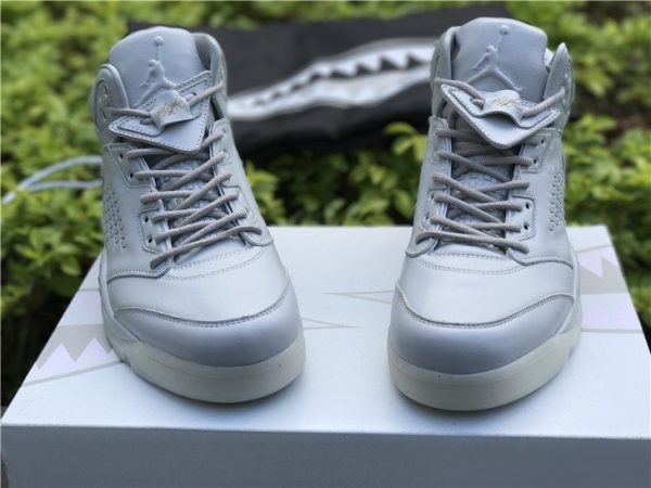 Air Jordan 5 Premium Pure Platinum tongue