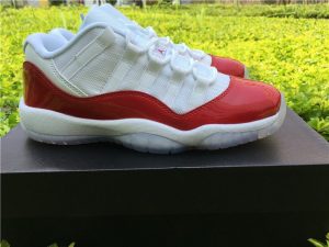 Air Jordan XI 11 Retro Low White Varsity Red