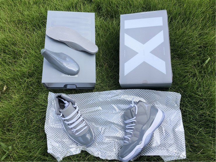 Cool Grey Air Jordan 11 details