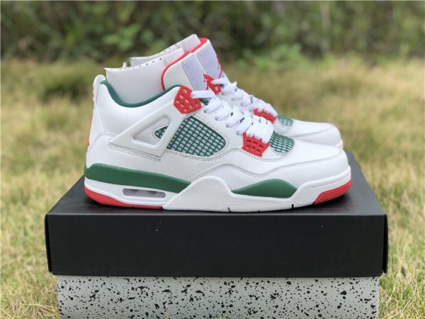 Custom Air Jordan 4 Gucci White Green-Red